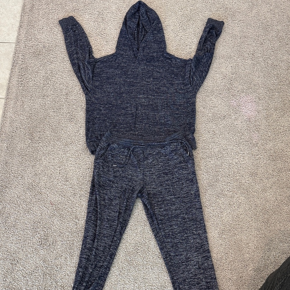 GAP Women's Navy Marled Hoodie & Jogger Set